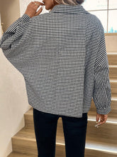 Gingham Print Button Front Shirt